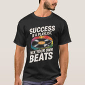 Succes is een afspeellijst Inspirerend Retro Vinyl T-shirt (Voorkant)