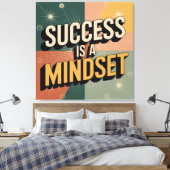 Succes Is Een Mentaliteit Canvas Afdruk (Insitu (Slaapkamer))