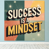 Succes Is Een Mentaliteit Canvas Afdruk (Insitu (Houten vloer))