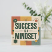 Succes Is Een Mentaliteit Kaart (Staand voorkant)