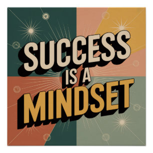 Succes Is Een Mentaliteit Perfect Poster