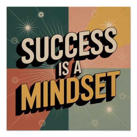 Succes Is Een Mentaliteit Perfect Poster (Voorkant)