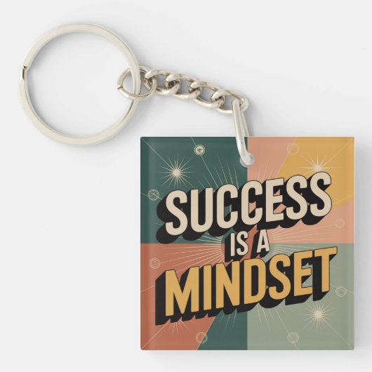 Succes Is Een Mentaliteit Sleutelhanger (voorkant)