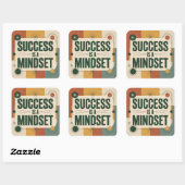 Succes Is Een Mentaliteit Vierkante Sticker (Vel)