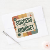 Succes Is Een Mentaliteit Vierkante Sticker (Envelop)