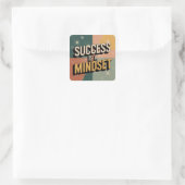 Succes Is Een Mentaliteit Vierkante Sticker (Tas)