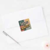 Succes Is Een Mentaliteit Vierkante Sticker (Envelop)