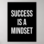 Succes is een mindset - Motivatie Poster (Voorkant)