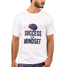 Succes is een mindset Motivatie roze blauwe tekst