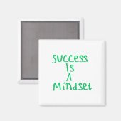 Succes is een mindset Sticker Magneet (Voorkant / Achterkant)