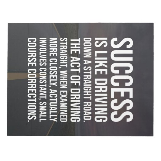 Succes Is Een Rechte Weg Notitieblok (Voorkant)