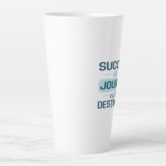 Succes is een reis, geen bestemming latte mok (Voorkant)