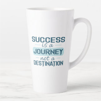 Succes is een reis, geen bestemming latte mok