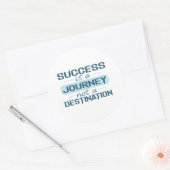 Succes is een reis, geen bestemming ronde sticker (Envelop)