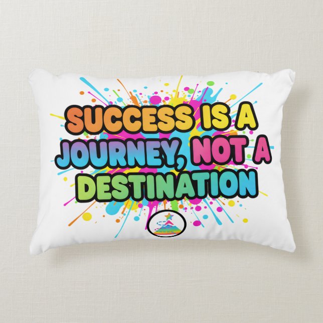 Succes is een Reis Motiverende Citaat Design Accent Kussen (Voorkant)