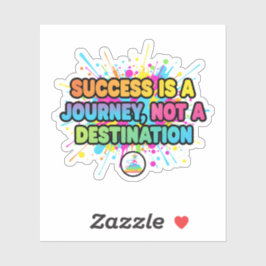 Succes is een Reis Motiverende Citaat Design Sticker