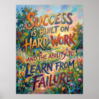 succes is gebouwd op hard werken poster