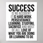 Succes is geen ongeval poster (Voorkant)