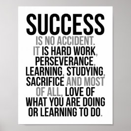 Succes is geen ongeval poster