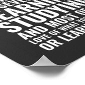 Succes is geen toeval, maar hard werken Motivatie Poster (Hoek)