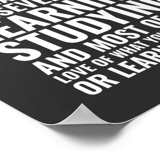 Succes is geen toeval, maar hard werken Motivatie Poster (Hoek)