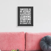 Succes is geen toevallige Motivatie Quote Wall Art Canvas Afdruk (Insitu (Woonkamer))