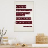 Succes is... (Grote Sjabloon bewerkbaar) Poster (Keuken)