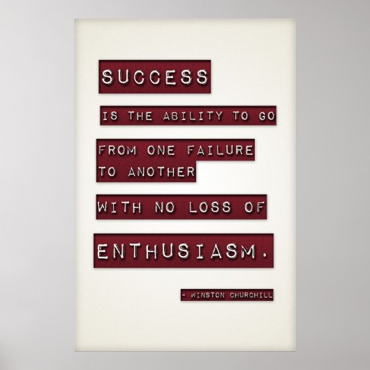 Succes is... (Grote Sjabloon bewerkbaar) Poster (Voorkant)