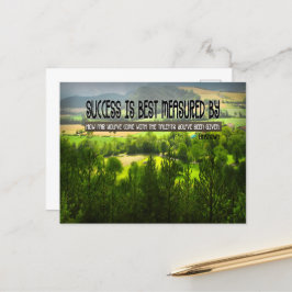 "Succes is het best gemeten" Inspirerend offerte Briefkaart