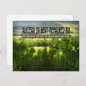 "Succes is het best gemeten" Inspirerend offerte Briefkaart (Voorkant / Achterkant)