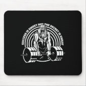 Succes is lief, maar het geheim is zweet Mannen li Muismat (Voorkant)