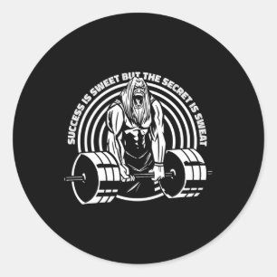 Succes is lief, maar het geheim is zweet Mannen li Ronde Sticker