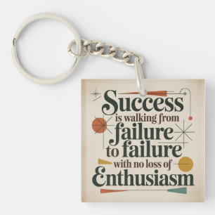 Succes Is Lopen Van Falen Naar Falen Sleutelhanger