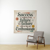 Succes Is Lopen Van Falen Naar Falen Wandkleed (In situ)
