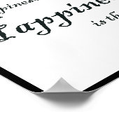 Succes is niet de sleutel tot geluk. Geluk is Poster (Hoek)