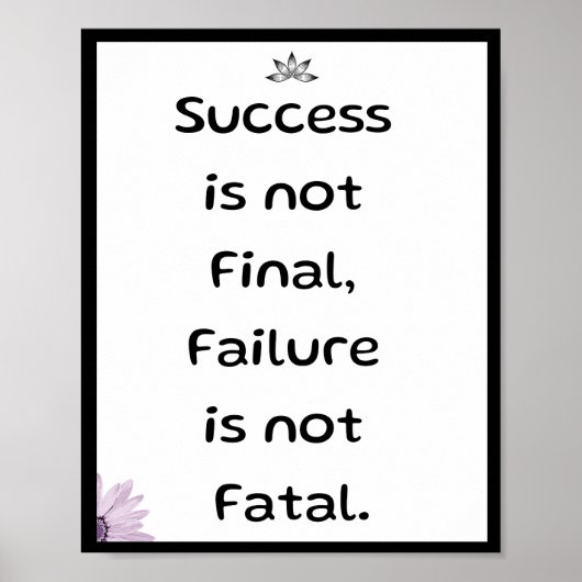 Succes is niet definitief, falen is niet fataal, Q Poster (Voorkant)