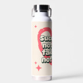 Succes Is Niet Definitief Motiverende Retro Hart Waterfles (Voorkant)