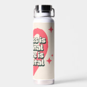 Succes Is Niet Definitief Motiverende Retro Hart Waterfles (Achterkant)
