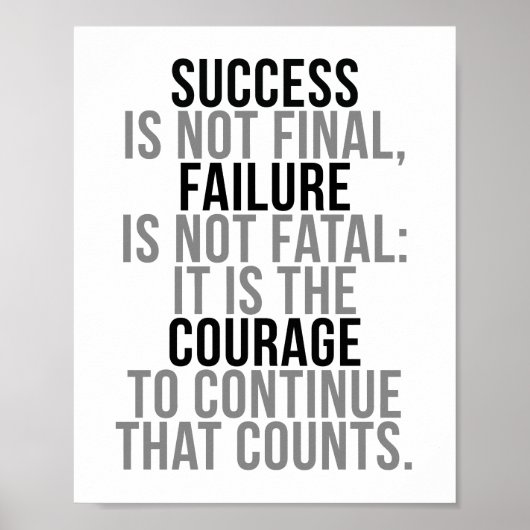 Succes is niet definitief poster (Voorkant)