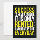 Succes is nooit eigendom bedankkaart (Voorkant / Achterkant)