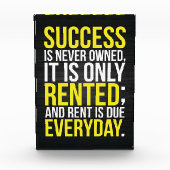 Succes is nooit eigendom fotoblokken (Voorkant)