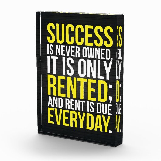 Succes is nooit eigendom fotoblokken (Rechts)