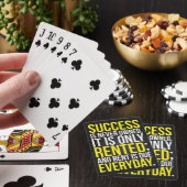 Succes is nooit eigendom pokerkaarten (Insitu)