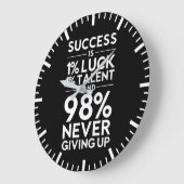 Succes is nooit opgeven - Motivatie Grote Klok (Hoek)