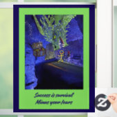 Succes is overleven, minus je angsten. raamsticker (Huis)