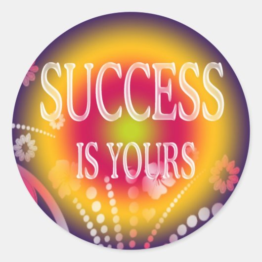 SUCCES IS VAN JOU RONDE STICKER (Voorkant)