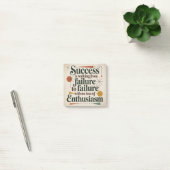 Succes is van mislukking naar mislukking lopen post-it® notes (Kantoor)