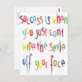 Succes is wanneer je briefkaart (Voorkant / Achterkant)