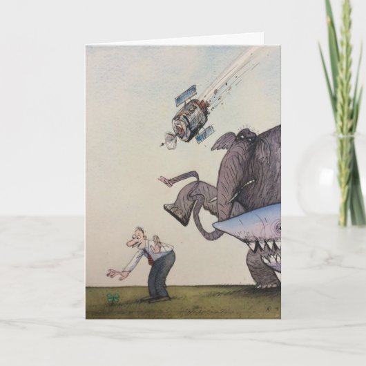 Succes Kaart, met de haai Kaart (Voorkant)