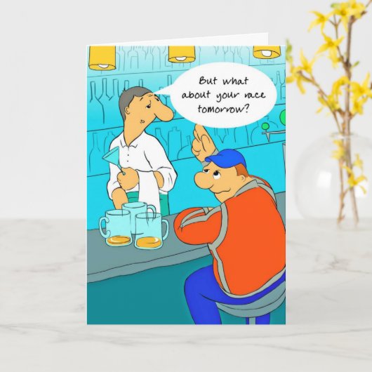 Succes Kaart voor Marathon Runner - Carbo Loading (Gele Bloem)